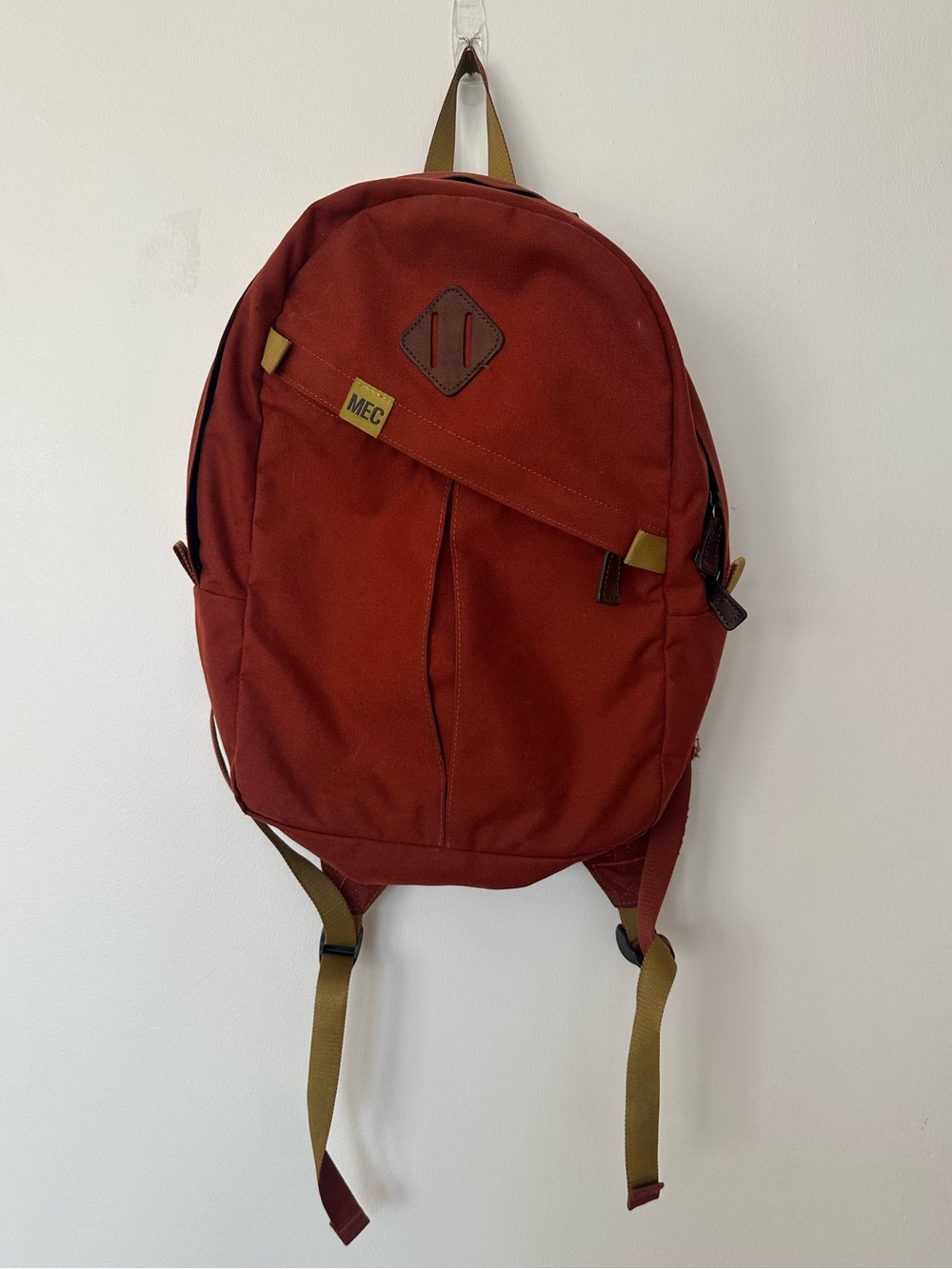 MEC Rust Canvas Backpack Daypack Vintage Outdoors Hiking